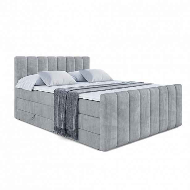 ALTDECOR POSTEL boxspring OTTA-Z KING – 140x200 – H3/H4 – šedá