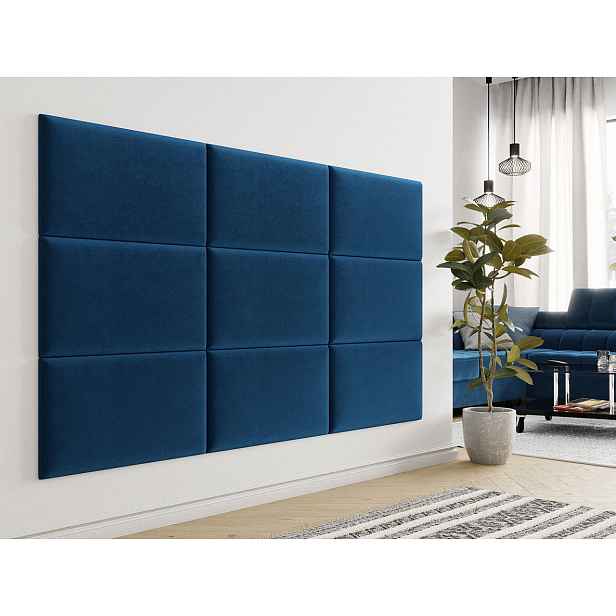 Čalouněný panel na zeď 70x40 PAG - modrý