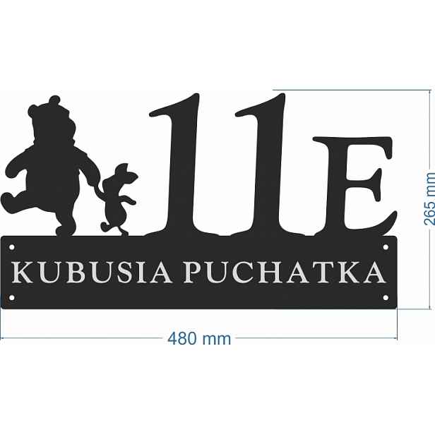 Číslo Na Dům 80 cm Tabule Adresa Ocel 2 mm Grafika 123