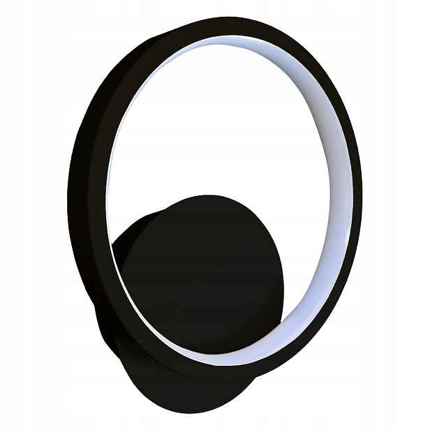 Led nástěnné svítidlo moderní černé kulatý 20 cm 4000K Milagro