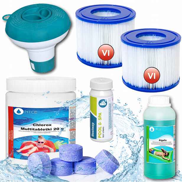 Startovací Sada Bazénová Chemie Chlorový Filtr Do Bazénu Spa Jacuzzi Dávkovač