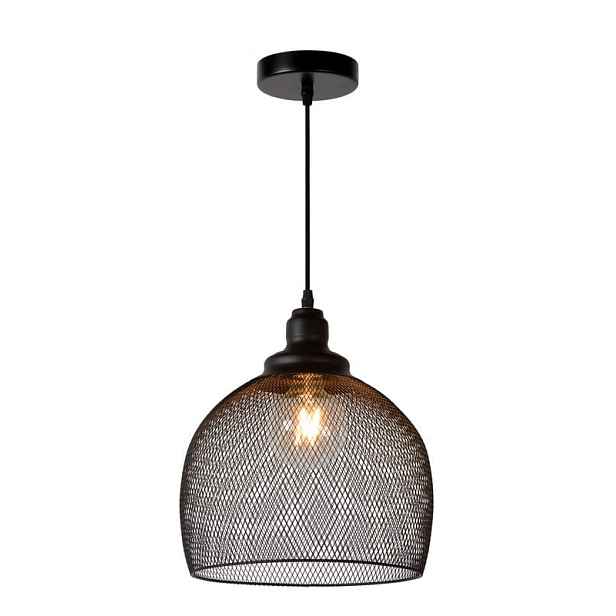 Lucide Mesh Závěsná lampa černá E27 60W Nastavitelná, stmívatelná