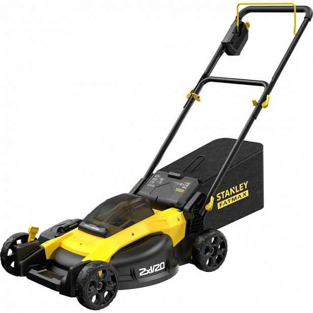 Stanley - 18V AKU sekačka na trávu, záběr 50 cm, 2x aku 4,0 Ah Li-Ion, nabíječka SFMCMW2651M-QW