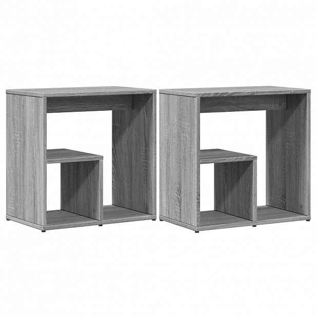 vidaXL Odkládací stolky 2 ks šedé sonoma 50x30x50 cm kompozitní dřevo