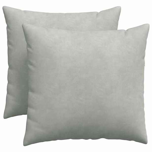 vidaXL Pohovkové polštáře 2 pcs Světle šedá 50 x 50 cm Žebrovaná látka