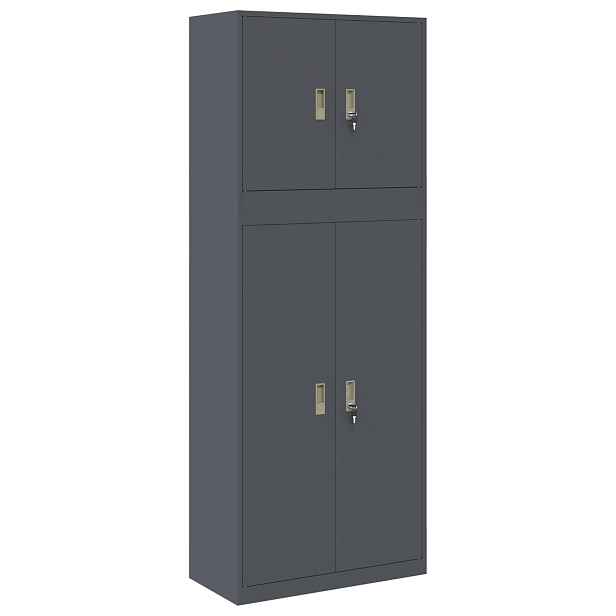 vidaXL Úložná skříňka 2 ks Antracitová 80 x 40 x 210 cm Ocel