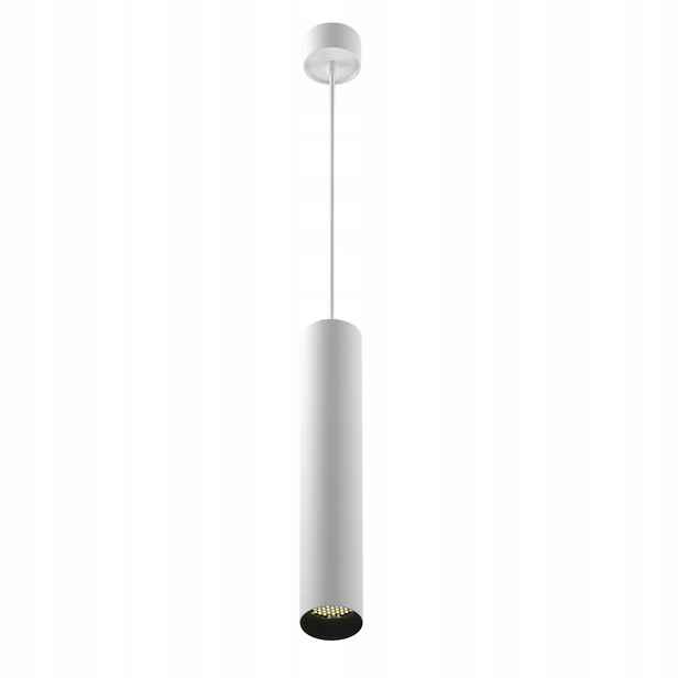 Závěsná lampa Maytoni Artisan, bílá trubka, 1xGU10 10W hliník