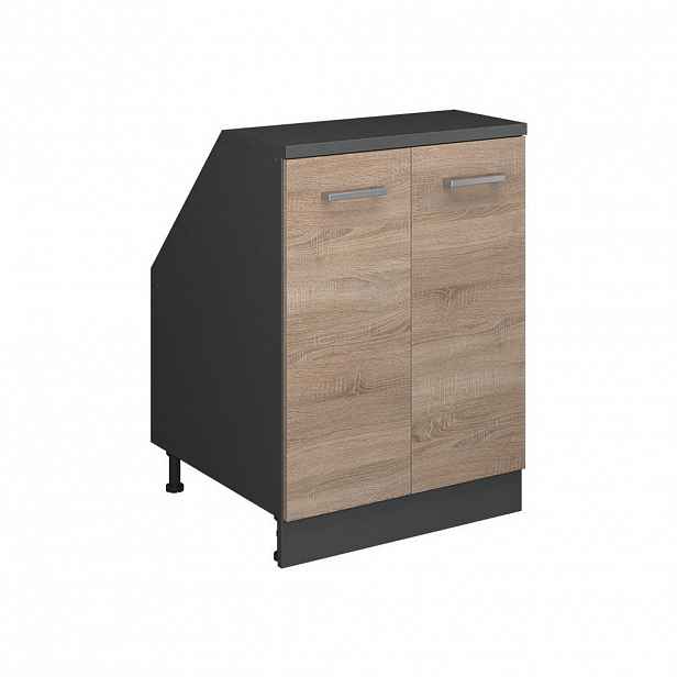 Vicco ŠIKMÁ SKŘÍŇ Rion Sonoma 60 x 81.6 cm se 2 dveřmi, korpus skříně hloubka 60 cm