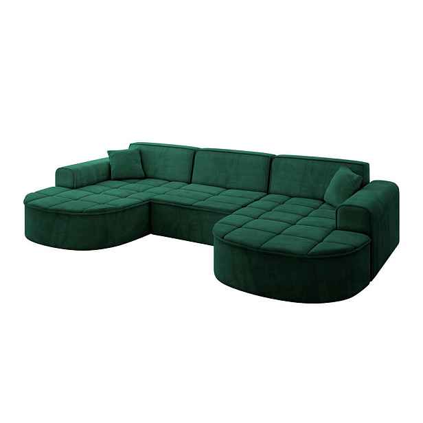 ALTDECOR SEDACÍ SOUPRAVA ve tvaru U TARO-U1 303x171x79,5 Zelená Velur