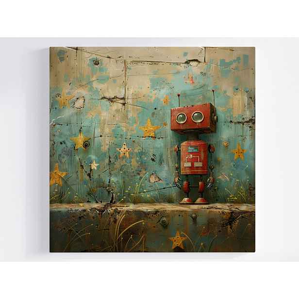 Obraz Na Plátně Canvas Robot Hračka Android Stroj Hvězdičky 50x50