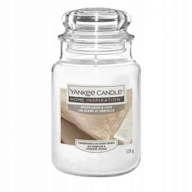 Parafínová svíčka Yankee Candle White Linen & Lace Yankee Candle Velká 1 ks
