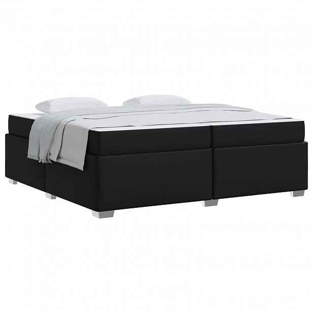vidaXL Rám postele Černá 200 x 200 cm PVC