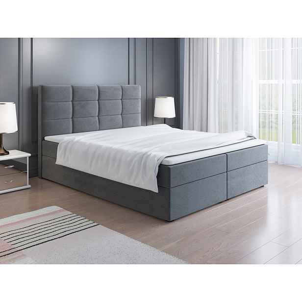 Čalouněná postel LILLIANA 1 - 180x200, šedá