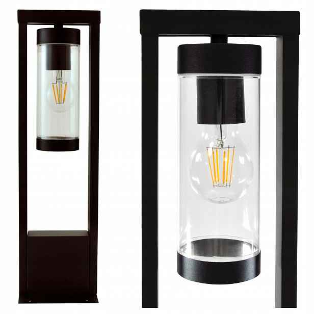 Venkovní zahradní lampa Stojící sloupek E27 50 cm IP44 Černá