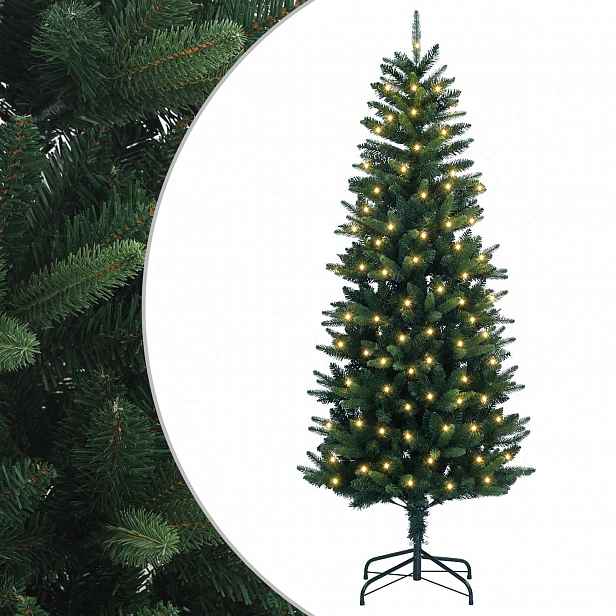 vidaXL Umělý Skládací Vánoční Strom 120 cm 150 LED Teplá bílá PE a PVC