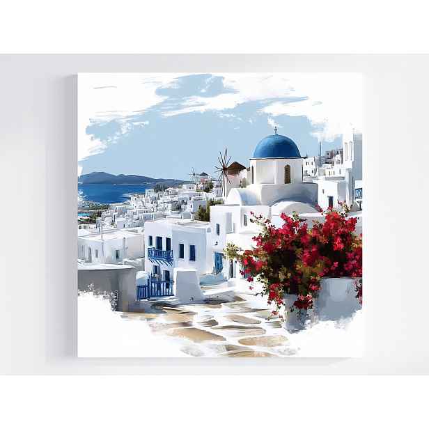 Obraz Na Plátně Canvas Krajina Řecko Mykonos Město Ostrov Léto 50x50