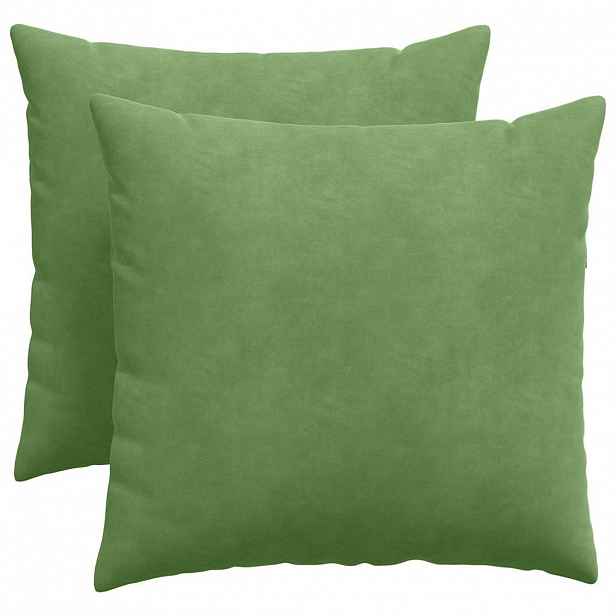 vidaXL Pohovkové polštáře 2 pcs Světlá zelená 50 x 50 cm