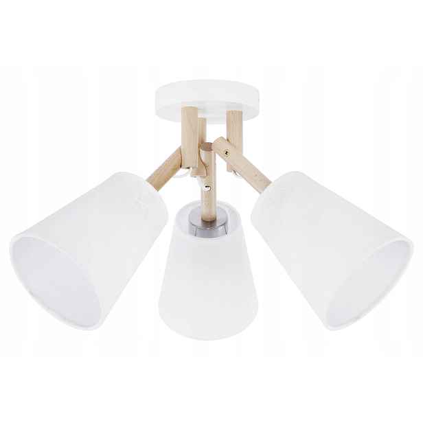 Lustr Závěsné Stropní Svítidlo Vaio Bílé Lampy Lustry Do Obývacího Pokoje Dřevo