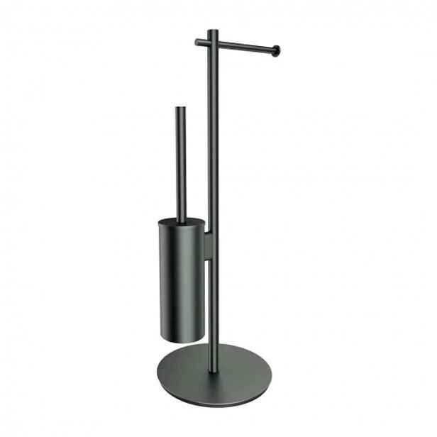 OMNIRES Modern Project - Držák toaletního papíru a WC štětky, kartáčovaný grafit MP60810GR