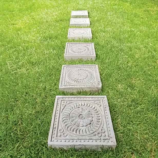 TEMU Čtvercová forma na dlažbu, nástroj na výrobu zahradních krajinných cihlových stupaček, DIY forma na stavbu dvorních cestiček s jednoduchým