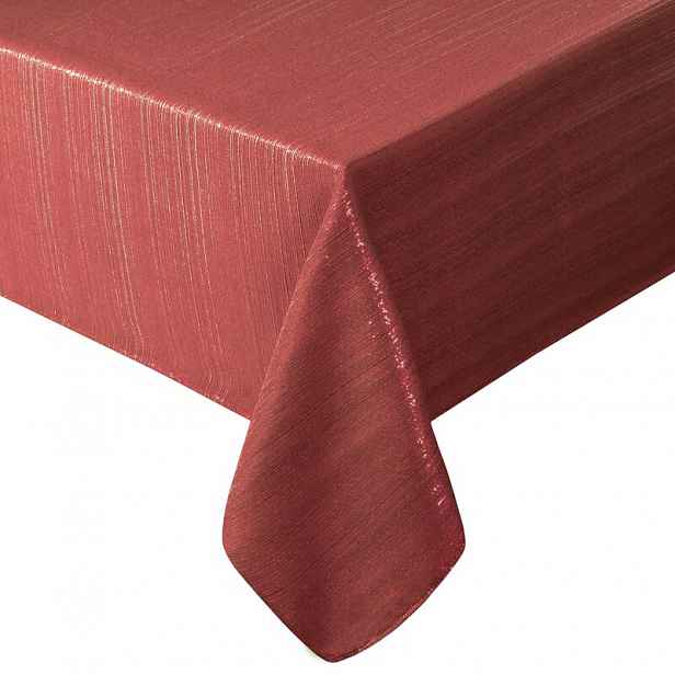 Vánoční ubrus Glamo 140x220 Eurofirany vínový se zlatým leskem