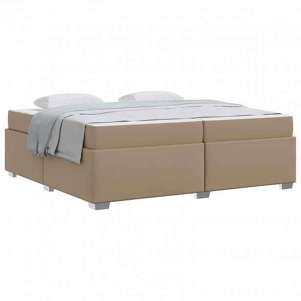 vidaXL Rám postele Cappuccino 200 x 200 cm PVC