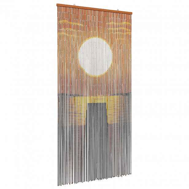 vidaXL Dveřní záclona proti hmyzu vícebarevná 100 x 200 cm Bambus