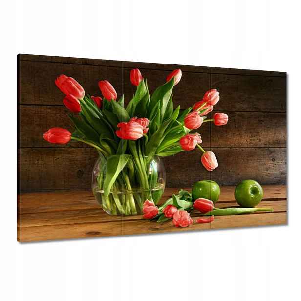 Obrazy 120x80 Červené tulipány