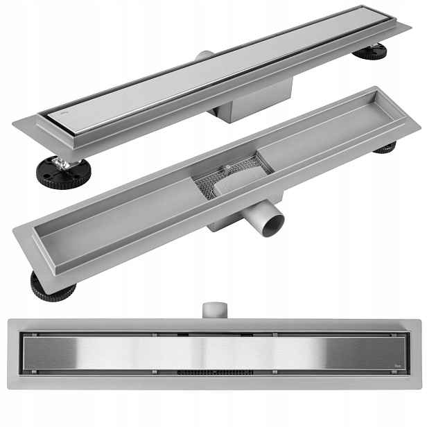 Lineární Odtok Rea 50 cm Neox Lineární odvodnění Ocel Kartáčovaná