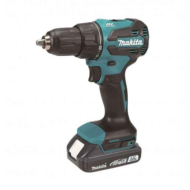 Makita - 18V AKU vrtačka s příklepem, 2x aku 2,0 Ah Li-Ion, nabíječka DHP490WVE