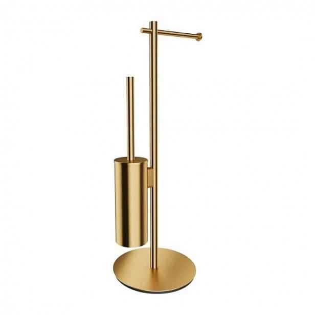 OMNIRES Modern Project - Držák toaletního papíru a WC štětky, kartáčované zlato MP60810GLB