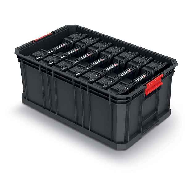 Prosperplast Dílenský box s organizéry 7 ks MODIXX 52 x 32,9 x 21 cm černo-červený