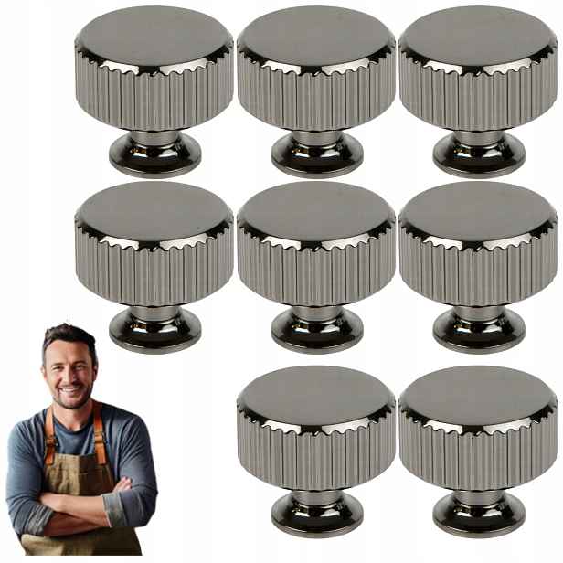 Nábytková Úchytka Kulatý knoflík Randi 30 mm inox Ocel Kartáčovaný Rýč 8 ks