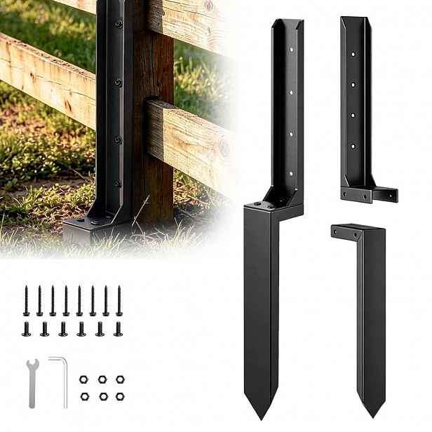 80 mm ocelové opravné kolíky pro sloupky, zemní kotvy s úchytem C