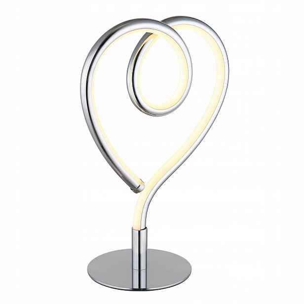 Dekorativní stolní lampa chrom srdce jako dárek Led 6W Amore Globo