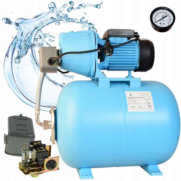 Hydroforový Set 50L Čerpadlo SET80S pro zahradní vodu 2400 l/h Příslušenství Hydrofor