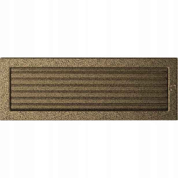 Ventilační mřížka 17x49 černo-zlatá s žaluzií