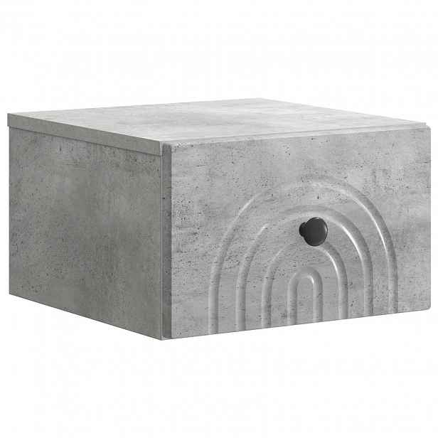 vidaXL Nástěnný noční stolek Nástěnný Betonově šedá 33 x 34,5 x 20 cm