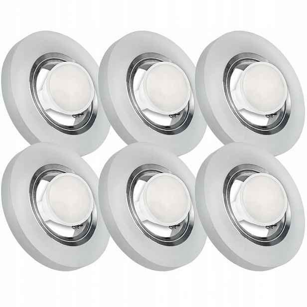 6X Skleněná Zapuštěná Lampa S Velmi Silným Sklo 3W Led Žárovka