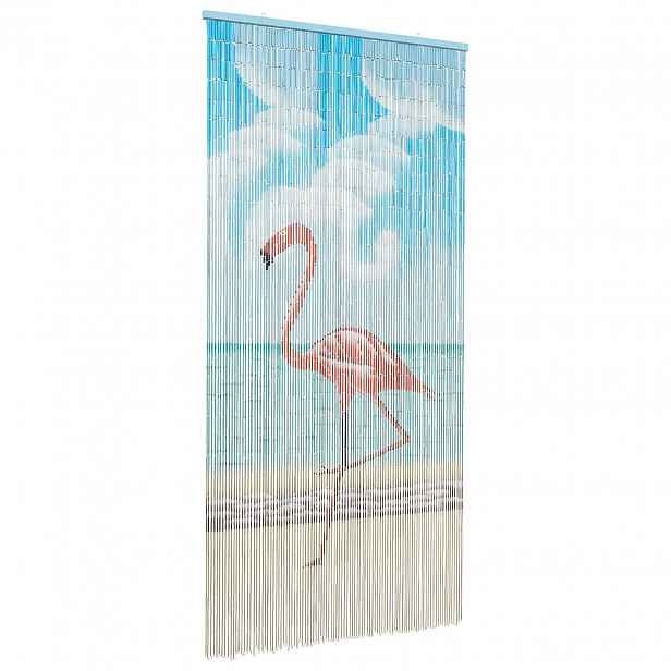 vidaXL Dveřní záclona proti hmyzu vícebarevná 100 x 200 cm Bambus
