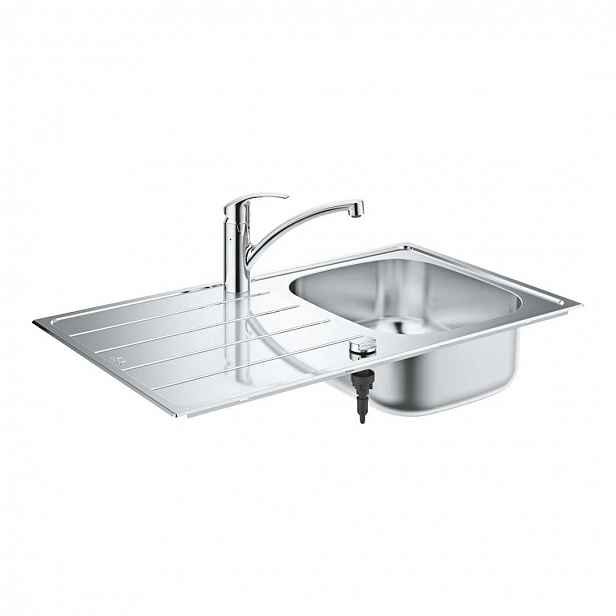 Grohe - Set dřezu K200 a baterie Eurosmart, kartáčovaná nerez/chrom 31565SD1