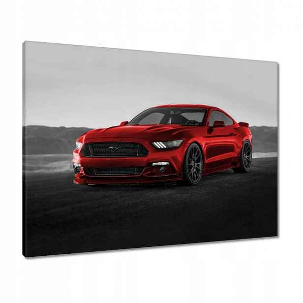 Obrazy 80x60 Červený Ford Mustang Usa