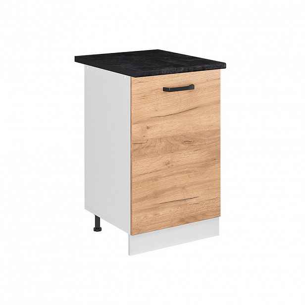 Vicco SPODNÍ SKŘÍŇKA KUCHYŇSKÉ LINKY R-Line, Zlatý mocný dub/Bílá, 50 cm pracovná doska antracitová