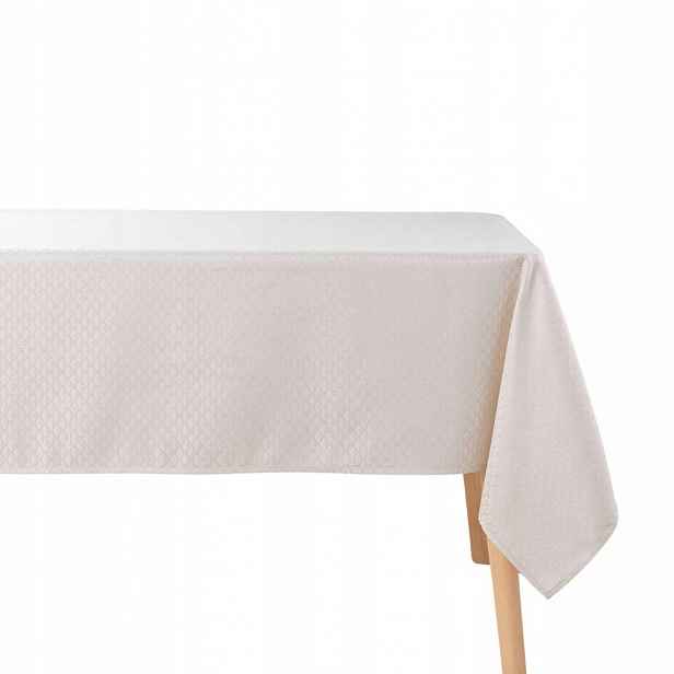Ubrus Na Stůl S Jemným Geometrickým Vzorem Taupe ARTEA140 X 240 CM