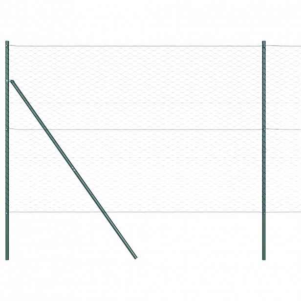 vidaXL Hexagonální kotvení plotu 100 x 1,5 m Ocel potažená PVC Zelená
