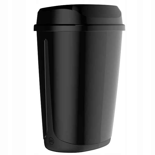 odpadkový koš 32 l Alvo Line Černý s otevřeným víkem
