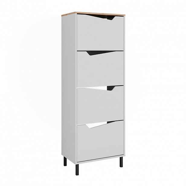 Vicco BOTNÍK NA BOTY Marelle Bílá/Artisan 60 x 167.4 cm se 4 přihrádkami