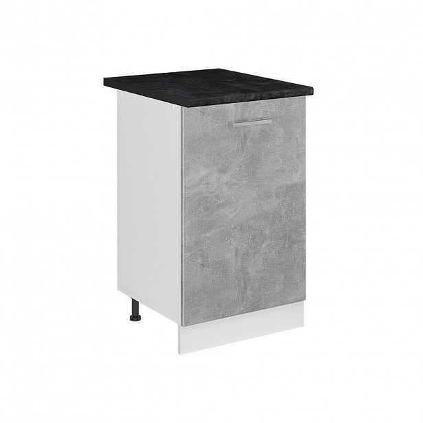 Vicco SPODNÍ SKŘÍŇKA KUCHYŇSKÉ LINKY R-Line, Beton/Bílá, 50 cm pracovná doska antracitová