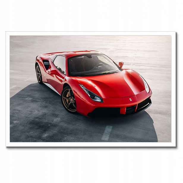 Plakáty v rámu 60x40 Červené Ferrari Střela