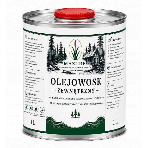 Olejovosk Mazure pro venkovní dřevo Uv 1 LTaras Nábytek Bezbarvý